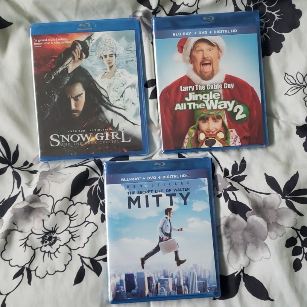 3 new sealed blu ray movies